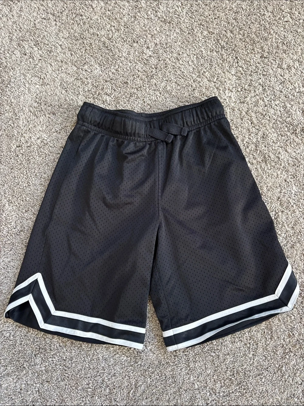 OshKosh B'gosh Black Athletic Mesh Shorts with White Trim